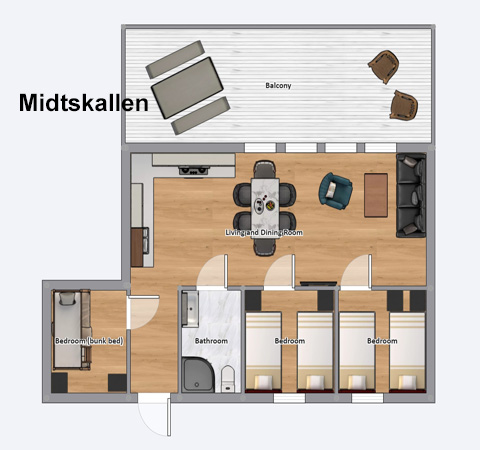 Midtskallen 6 persons